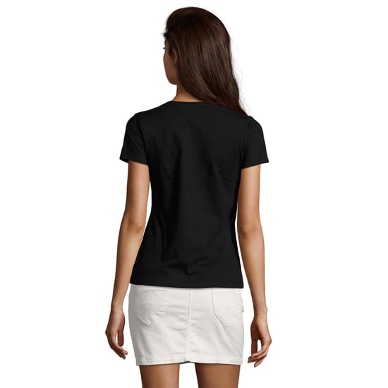 SOLS Dames/Dames Imperial V Hals T-shirt (Diep zwart) - Image 2