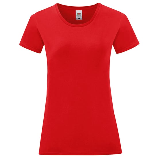 Fruit of the Loom Womens/Ladies Iconic Combed Cotton T-Shirt (Red) - Image 1