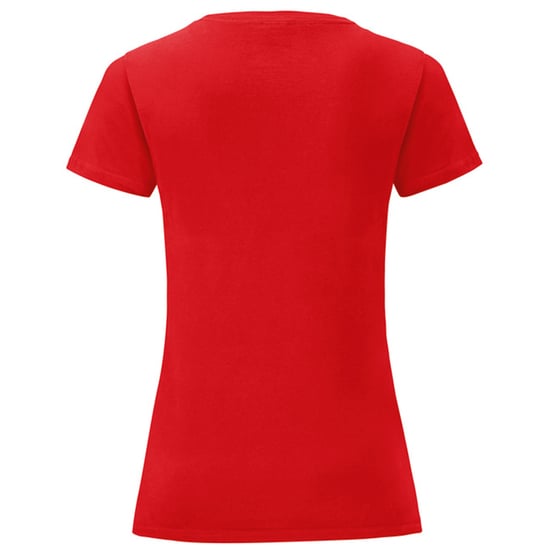 Fruit of the Loom Womens/Ladies Iconic Combed Cotton T-Shirt (Red) - Image 2