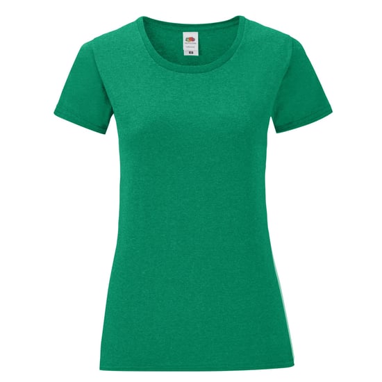 Fruit of the Loom Dames/dames Iconic Heather T-shirt (Heide Groen) - Image 1