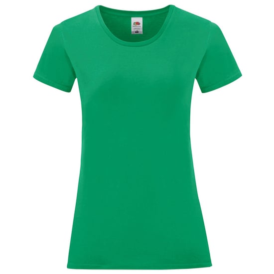 Fruit of the Loom Dames/Dames Iconic Combed Cotton T-shirt (Kelly Groen) - Image 1