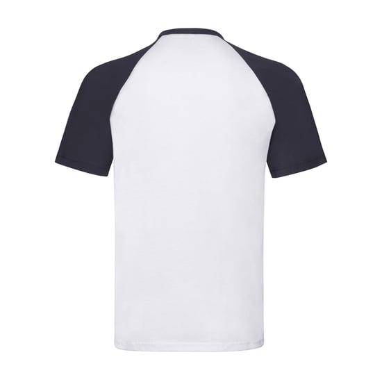 Fruit of the Loom Heren Valueweight Baseball T-shirt (Witte/diepe marine) - Image 2