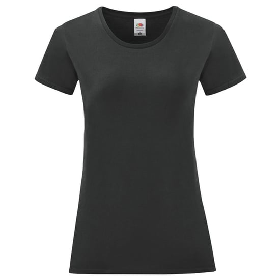 Fruit of the Loom Dames/Dames Iconic Combed Cotton T-shirt (Zwart) - Image 1