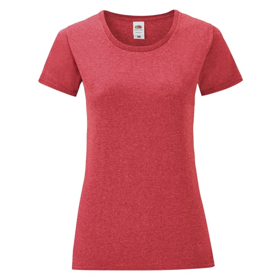 Fruit of the Loom Dames/dames Iconic Heather T-shirt (Heide Rood) - Image 1