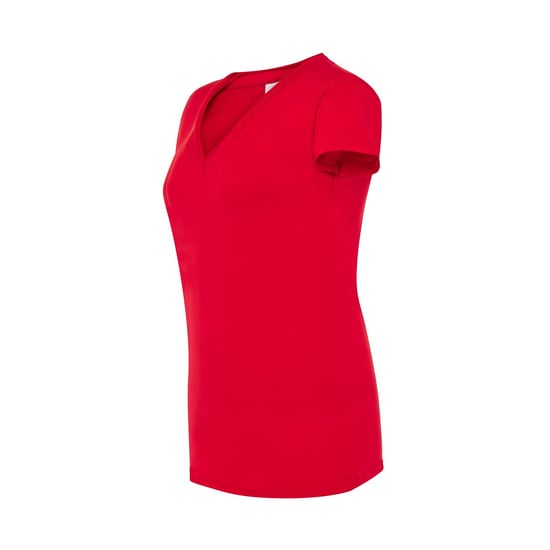 JHK Dames/Dames Sicilia V Hals T-shirt (Rood) - Image 3