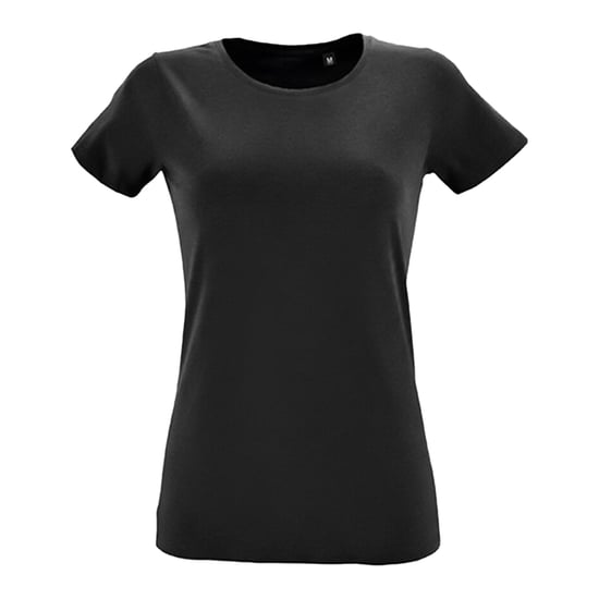 SOLS Womens/Ladies Regent Round Neck Fitted T-Shirt (Deep Black) - Image 1