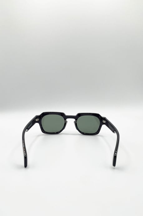 Angular Wayfarer Sunglasses In Grey - Image 5