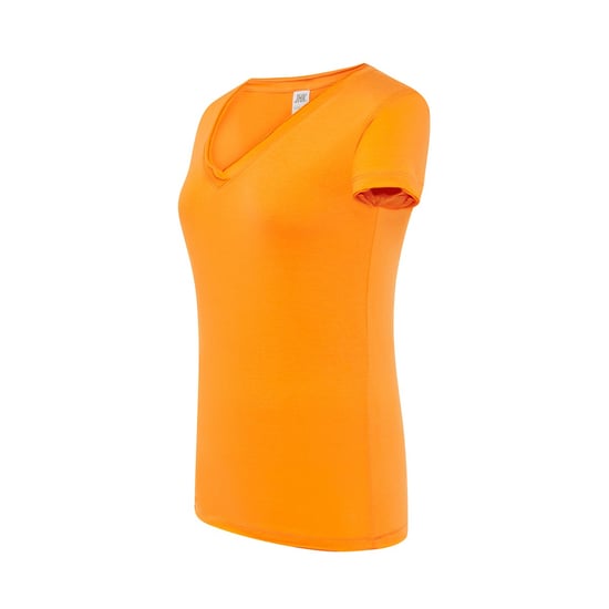 JHK Womens/Ladies Sicilia V Neck T-Shirt (Tangerine) - Image 3