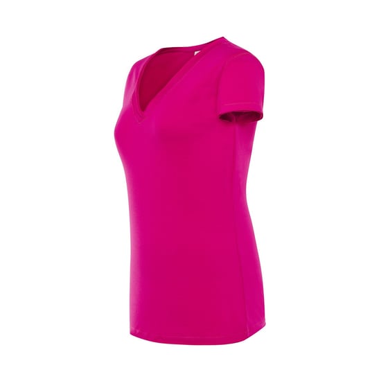 JHK Dames/Dames Sicilia V Hals T-shirt (Fuchsia) - Image 3
