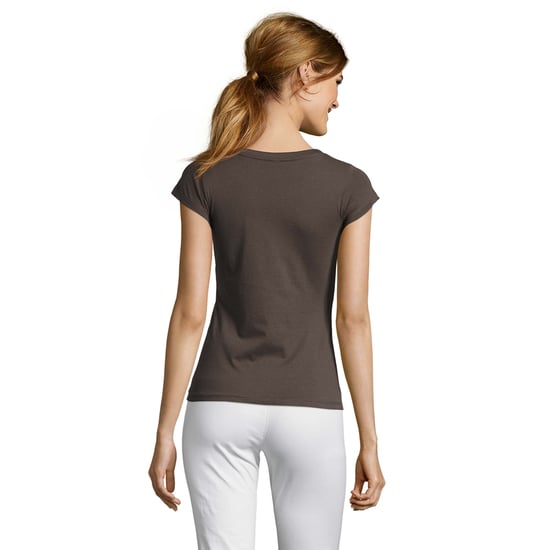 SOLS Dames/Dames Maan V Hals T-shirt (Donkergrijs massief) - Image 2