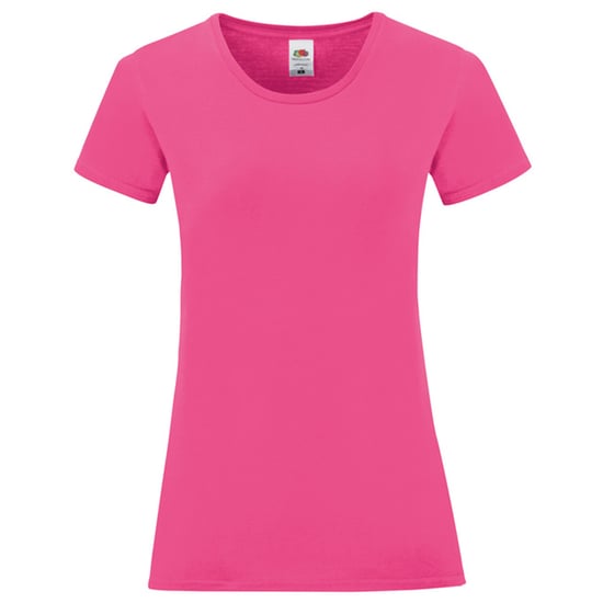 Fruit of the Loom Dames/Dames Iconic Combed Cotton T-shirt (Fuchsia) - Image 1