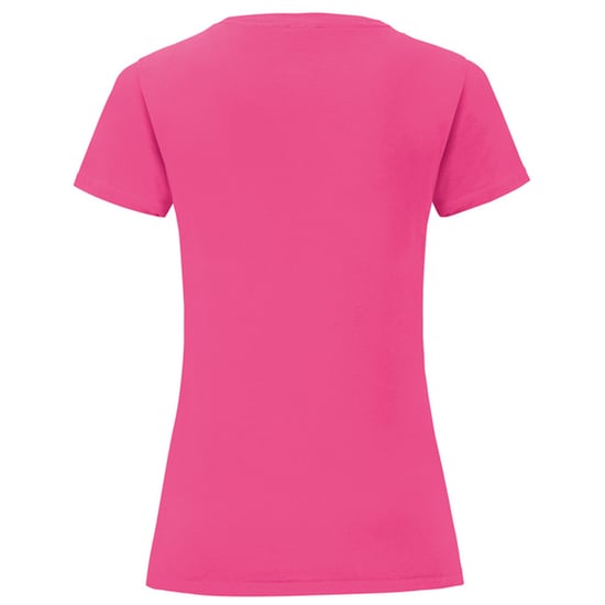 Fruit of the Loom Dames/Dames Iconic Combed Cotton T-shirt (Fuchsia) - Image 2