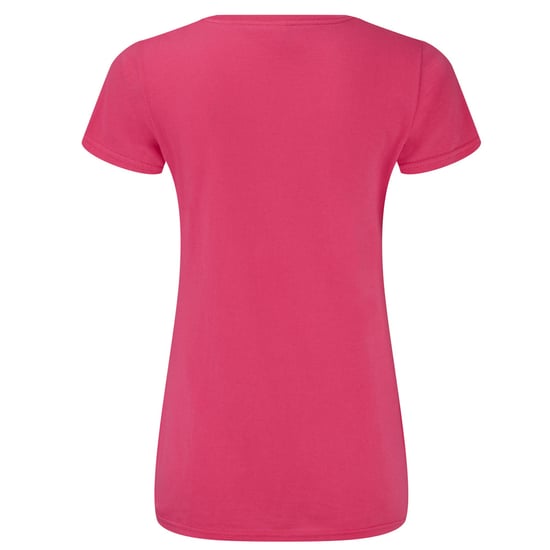 Fruit of the Loom Dames/Dames Iconisch V Hals T-shirt (Fuchsia) - Image 2