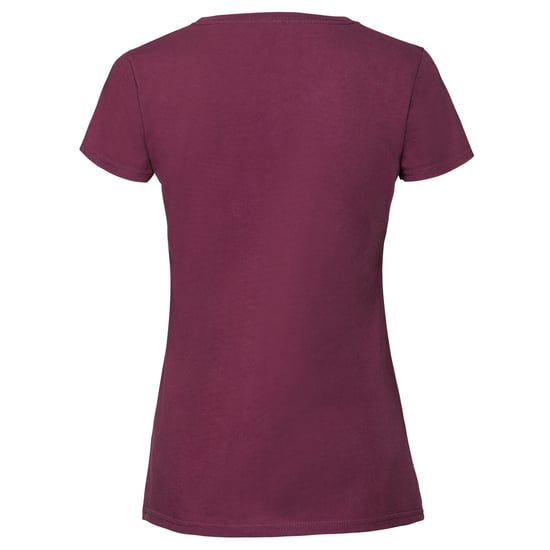 Fruit of the Loom Dames/Dames Iconic 195 Premium Ringspun Katoenen T-Shirt (Bourgondië) - Image 2