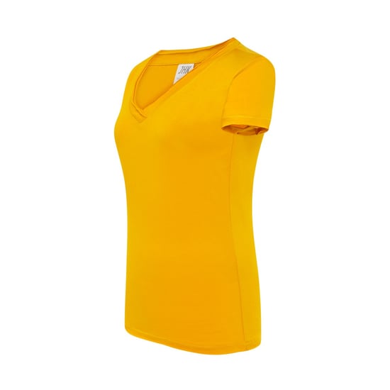JHK Womens/Ladies Sicilia V Neck T-Shirt (Mustard) - Image 3