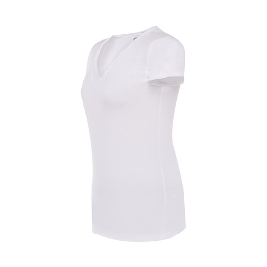 JHK Womens/Ladies Sicilia V Neck T-Shirt (White) - Image 3