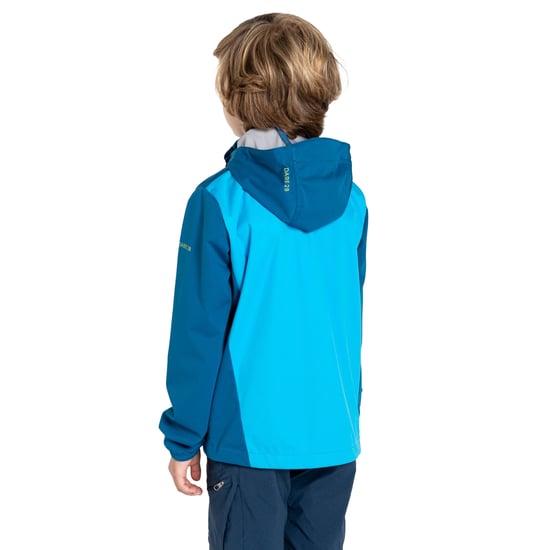 Dare 2B Kinderen/Kinderen Explore Soft Shell Jas (Blauwe Saffier/Voorjaarsvakantie) - Image 2