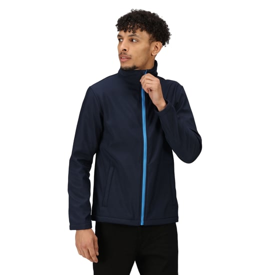 Regatta Heren Ablaze Printable Soft Shell Jas (Marine / Frans Blauw) - Image 4
