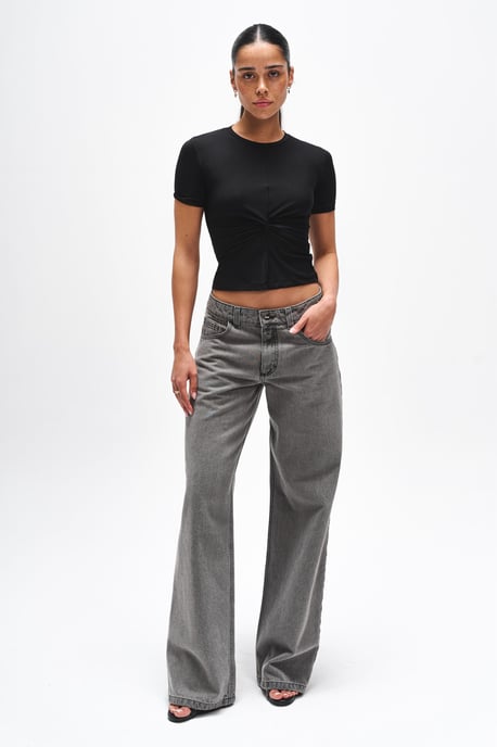 BENU Grå Straight Leg Jeans Dam - Image 3