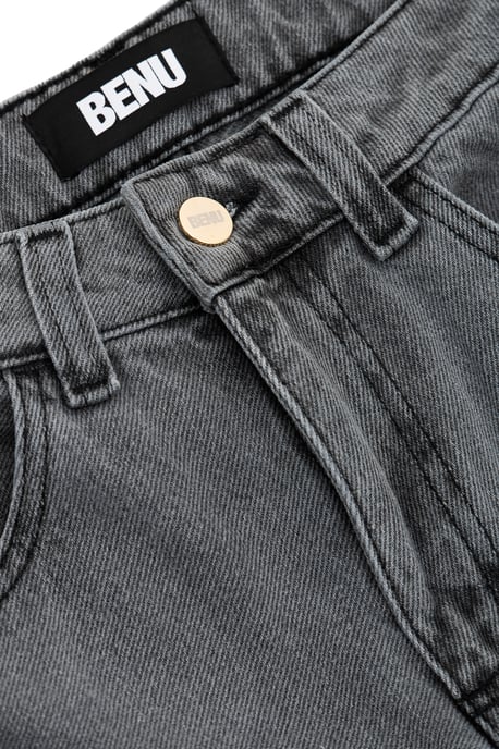 BENU Grå Straight Leg Jeans Dam - Image 6