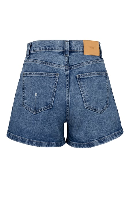 BENU Dames Blauw Grijze Denim Shorts - Image 4
