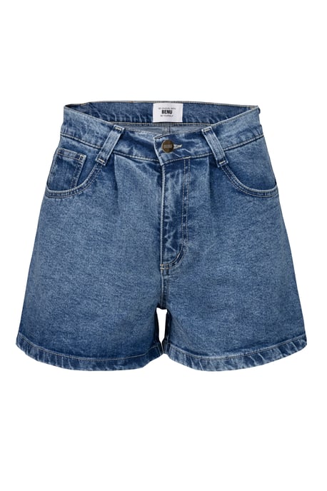BENU Dames Blauw Grijze Denim Shorts - Image 6