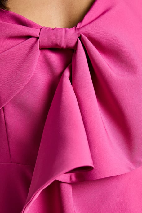 Lisa Tan Statement Bow Crepe Midi Dress - Image 5