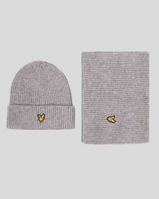 Brushed Scarf and Beanie Set - Image 1