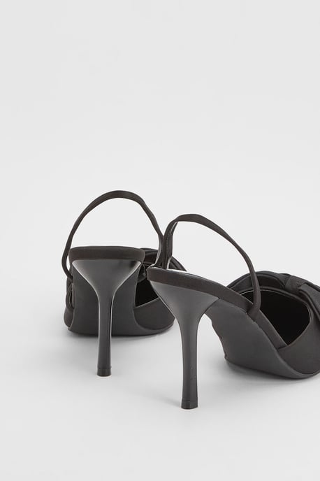 Marianna Bow Detail High Heel Slingback Court Shoes - Image 3