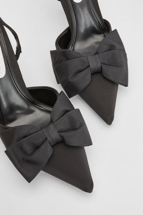 Marianna Bow Detail High Heel Slingback Court Shoes - Image 4