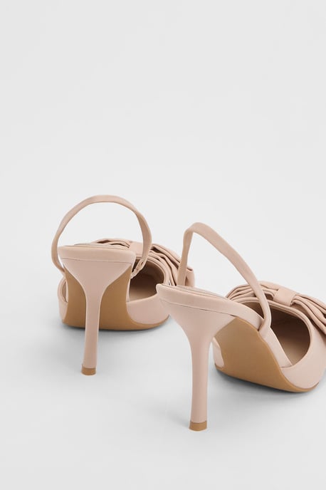 Marianna Bow Detail High Heel Slingback Court Shoes - Image 3
