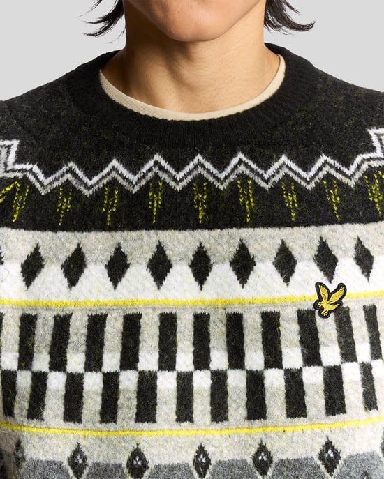 Fair Isle Stickad Tartantröja - Image 3