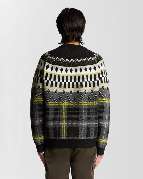 Fair Isle Stickad Tartantröja - Image 4