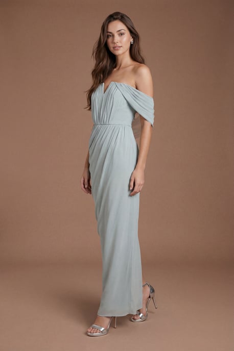 Shawl Back Two In One Contour Collective Bridesmaid Dress - Image 1