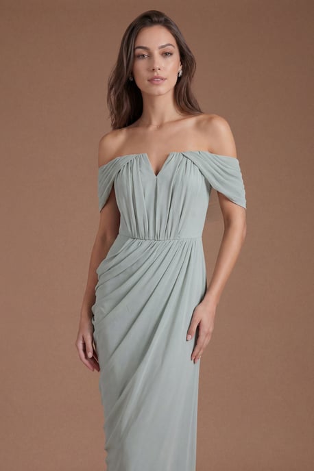 Shawl Back Two In One Contour Collective Bridesmaid Dress - Image 4