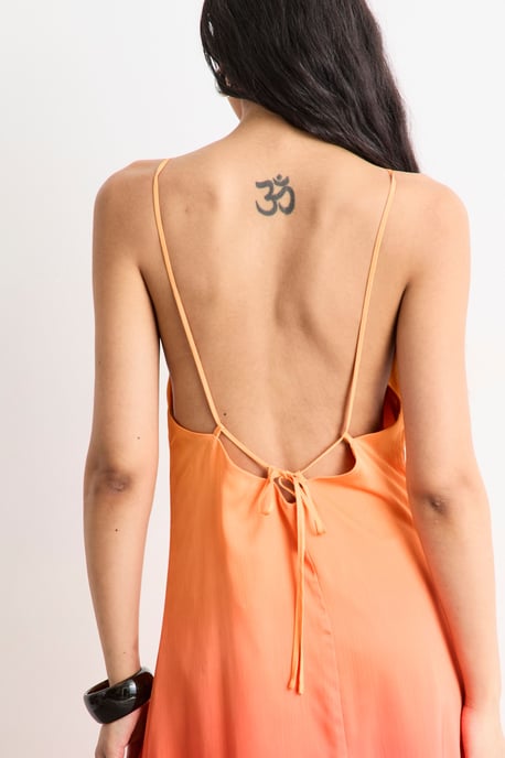 Ombre Strappy Satin Maxi Sundress - Image 4