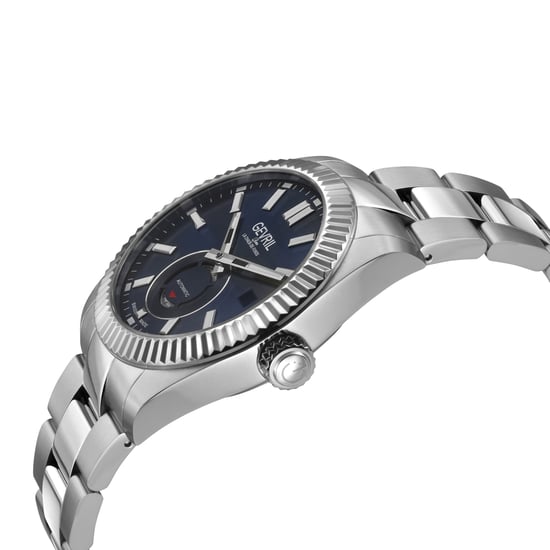 Gevril Men's Automatic West Village 316L Stainless Steel Case, Blue Sunray Dial, 316L Stainless Steel Bracelet. - Image 3