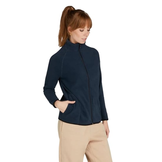 Signature Microfleece Tagless Fleecejack met rits voor dames/dames (Marine) - Image 2