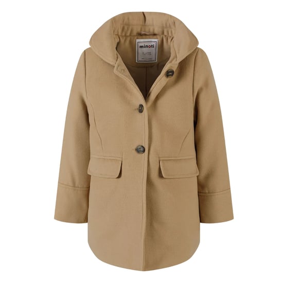 Minoti Effen gewatteerde jas voor meisjes (Beige) - Image 3