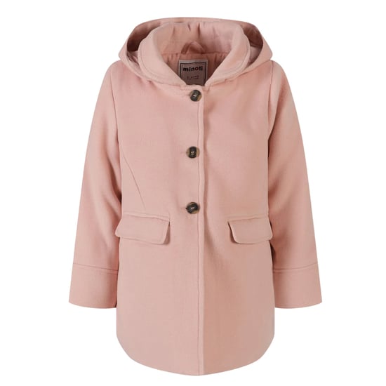 Minoti Effen gewatteerde jas voor meisjes (Roze) - Image 1