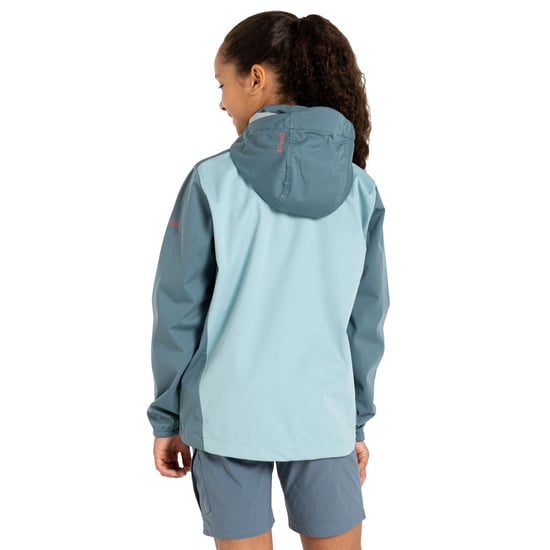 Dare 2B Kinderen/Kinderen Explore Soft Shell Jas (Element Grijs/Aquifer) - Image 2