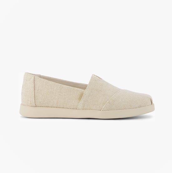 Toms Alpargata Plus Womens Espadrille Shoes Gold - Image 3