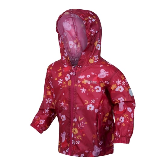 Regatta Childrens/Kids Floral Peppa Pig Packaway Waterproof Jacket (Bessenroze/herfst) - Image 3