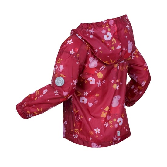 Regatta Childrens/Kids Floral Peppa Pig Packaway Waterproof Jacket (Bessenroze/herfst) - Image 4