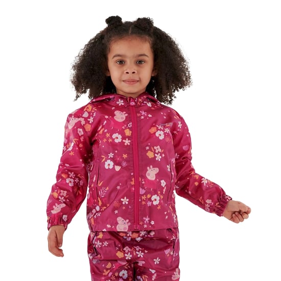 Regatta Childrens/Kids Floral Peppa Pig Packaway Waterproof Jacket (Bessenroze/herfst) - Image 5