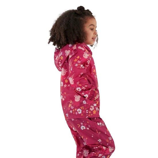 Regatta Childrens/Kids Floral Peppa Pig Packaway Waterproof Jacket (Bessenroze/herfst) - Image 6