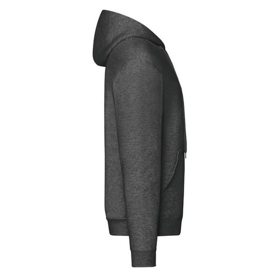 Fruit of the Loom Heren Classic Heather Hooded Jacket (Donkere Heide Grijs) - Image 3