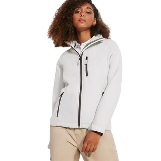 Roly Dames/Dames Antartida Soft Shell Jas (Parelwit) - Image 2