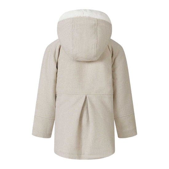 Minoti Gewatteerde jas met bontrand voor meisjes (Grijs) - Image 2