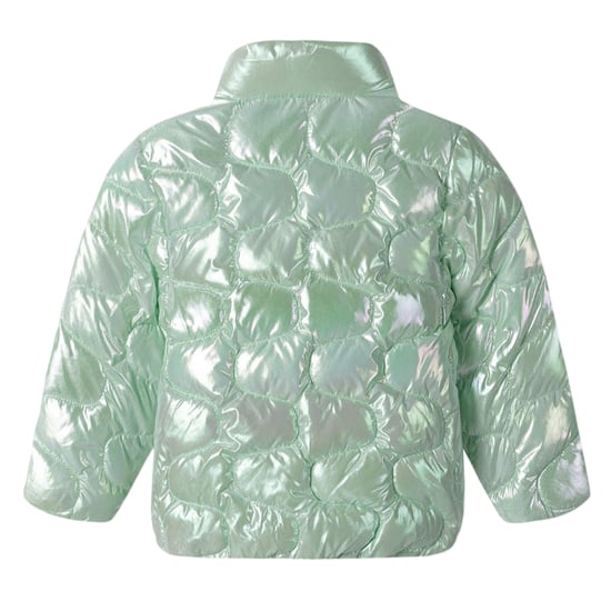 Minoti Meisjes Metallic Lichtgewicht Gewatteerde Jas (Groen) - Image 2